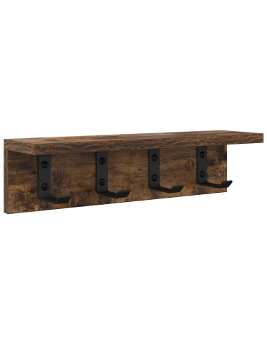 Appendiabiti a muro Rovere fumé 40 x 10,5 x 10,5 cm