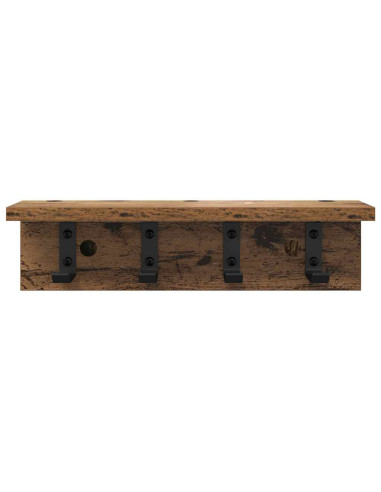 Appendiabiti a muro Legno vecchio 40 x 10,5 x 10,5 cm