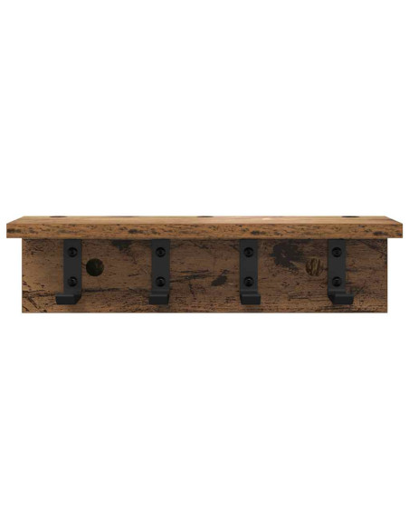 Appendiabiti a muro Legno vecchio 40 x 10,5 x 10,5 cm