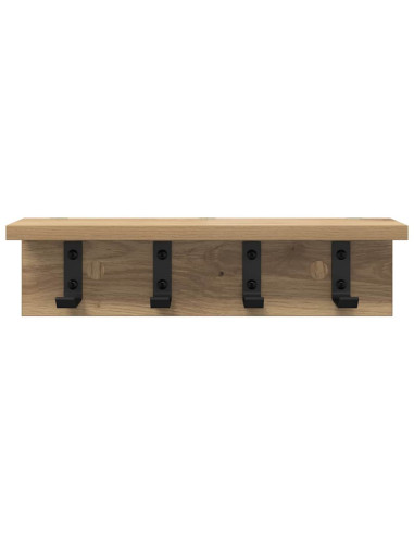Appendiabiti a muro Rovere artigianale 40 x 10,5 x 10,5 cm