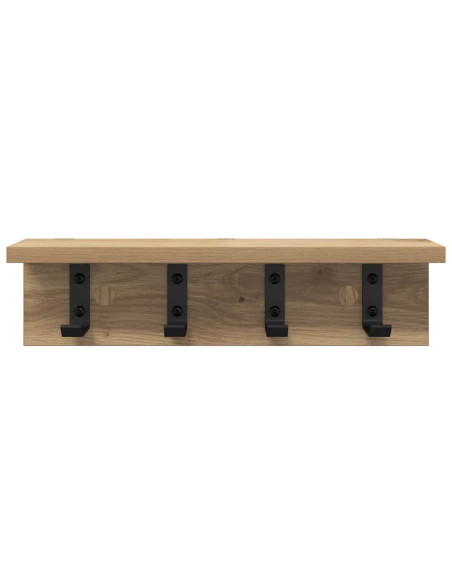 Appendiabiti a muro Rovere artigianale 40 x 10,5 x 10,5 cm