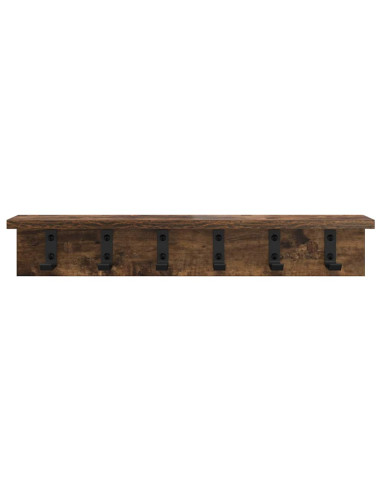 Appendiabiti a muro Rovere fumé 60 x 10,5 x 10,5 cm