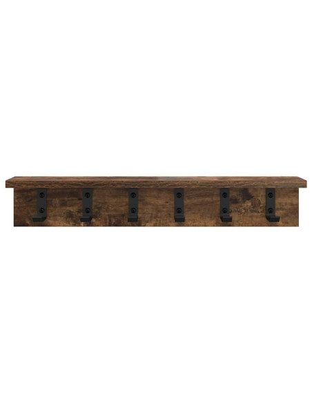 Appendiabiti a muro Rovere fumé 60 x 10,5 x 10,5 cm