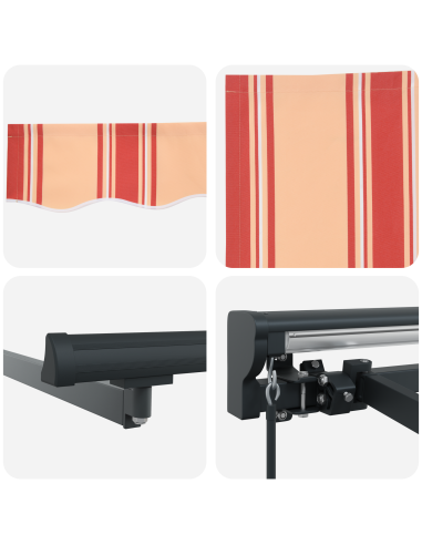 Tenda Retrattile Multicolore 350 x 250 cm Poliestere e Metallo