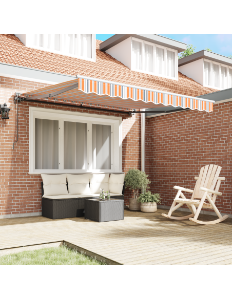 Tenda Retrattile Blu e Arancione 350 x 250 cm
