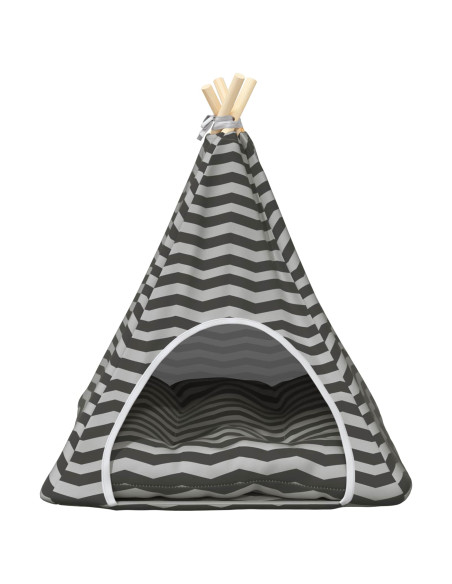 Tenda per animali con cuscino Bianco e Grigio 60 x 60 x 70 cm