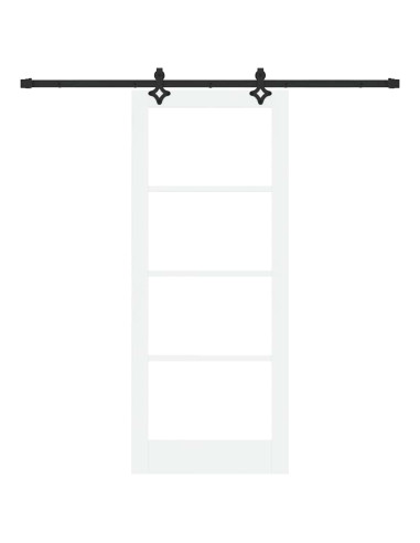 Porta scorrevole ORKDAL Bianco e Nero 83 x 202 cm