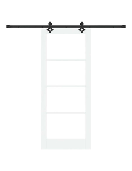 Porta scorrevole ORKDAL Bianco e Nero 83 x 202 cm