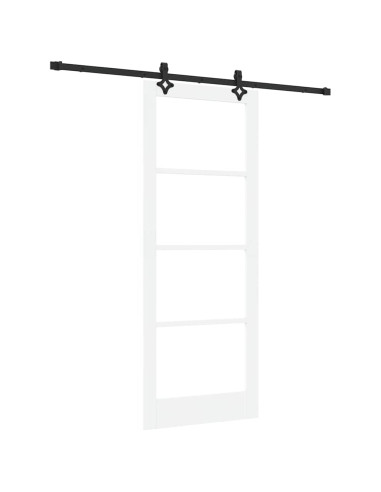 Porta scorrevole ORKDAL Bianco e Nero 83 x 211 cm