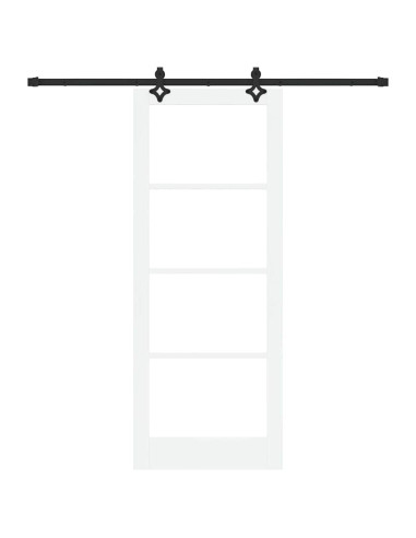 Porta scorrevole ORKDAL Bianco e Nero 83 x 211 cm
