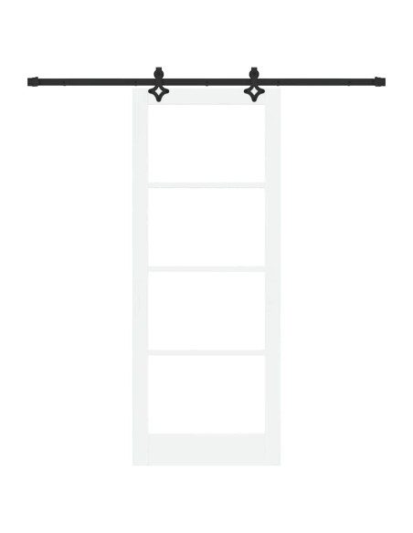 Porta scorrevole ORKDAL Bianco e Nero 83 x 211 cm