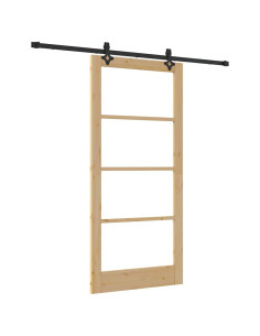 Porta scorrevole ORKDAL Naturale e Nero 93 x 202 cm 2