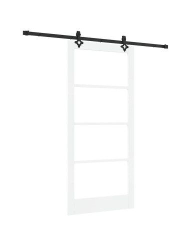 Porta scorrevole ORKDAL Bianco e Nero 93 x 202 cm