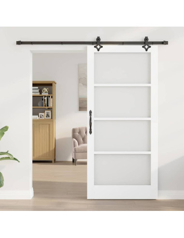 Porta scorrevole ORKDAL Bianco e Nero 93 x 202 cm