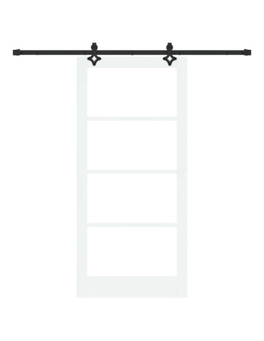 Porta scorrevole ORKDAL Bianco e Nero 93 x 202 cm