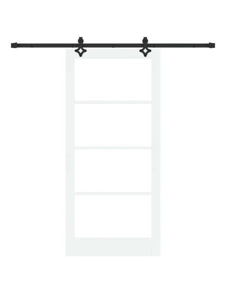 Porta scorrevole ORKDAL Bianco e Nero 93 x 202 cm