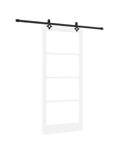 Porta scorrevole ORKDAL Bianco e Nero 93 x 211 cm