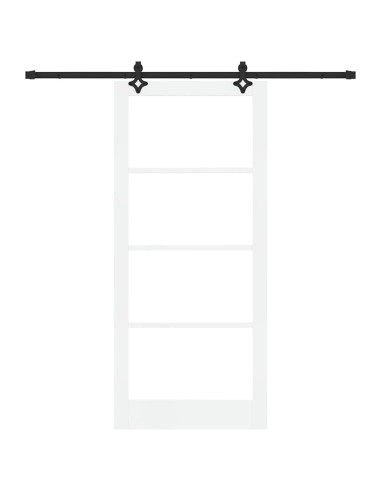 Porta scorrevole ORKDAL Bianco e Nero 93 x 211 cm