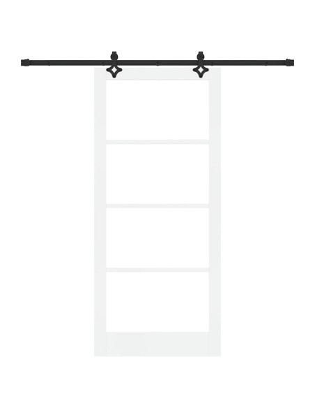 Porta scorrevole ORKDAL Bianco e Nero 93 x 211 cm