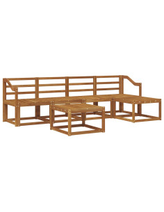 Set di divani da esterno 6 pcs Naturale 2