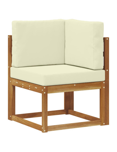 Set di divani da esterno con cuscino 4 pcs Naturale e Crema