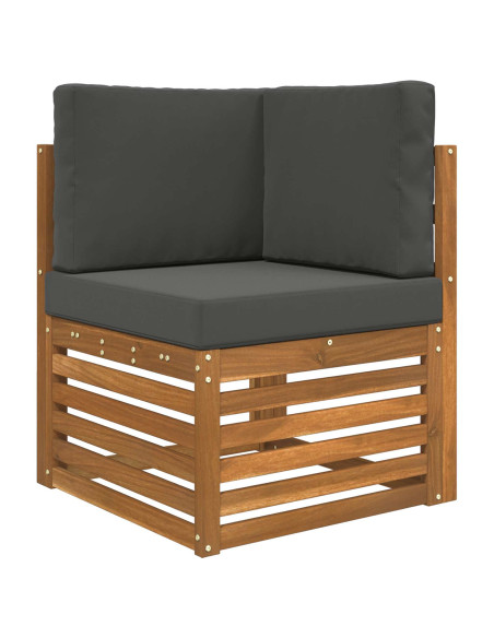 Cuscino per divano da esterno 3 pcs Antracite Poliestere