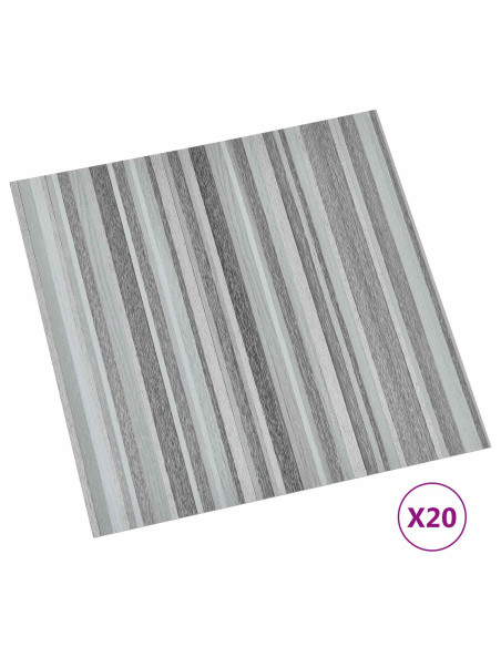 Plance per Pavimentazione Autoadesiva 30,5 x 30,5 cm 20 pcs PVC