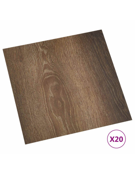 Plance per Pavimentazione Autoadesiva 30,5 x 30,5 cm 20 pcs PVC