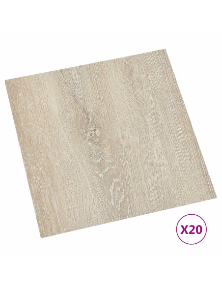 Plance per Pavimentazione Autoadesiva 30,5 x 30,5 cm 20 pcs PVC