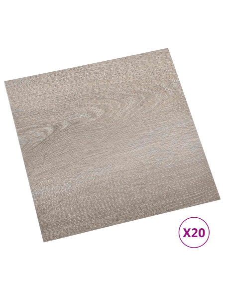 Plance per Pavimentazione Autoadesiva 30,5 x 30,5 cm 20 pcs PVC