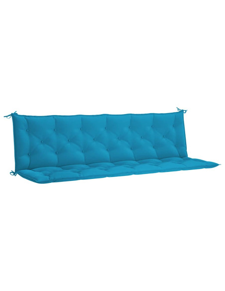 Cuscini per Panca 2 pz Azzurri 200x50x7 cm in Tessuto Oxford