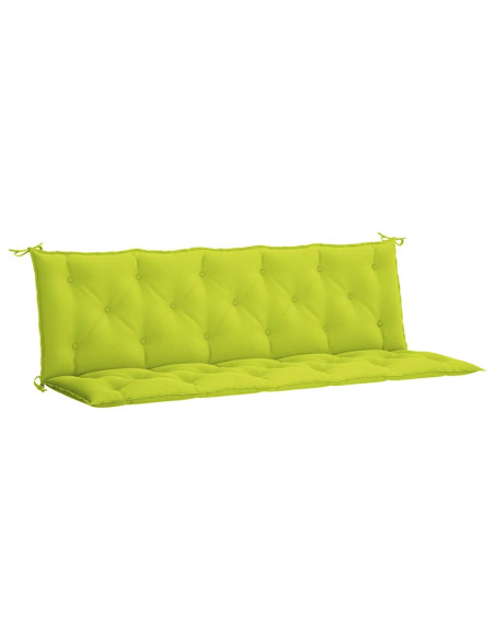 Cuscini per Panca 2 pz Verde Intenso 180x50x7 cm Tessuto Oxford