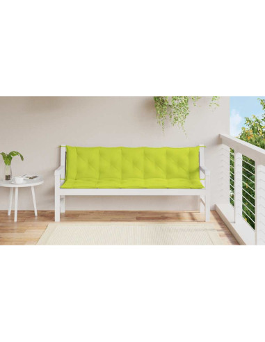 Cuscini per Panca 2 pz Verde Intenso 180x50x7 cm Tessuto Oxford