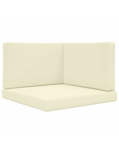 Cuscino per divano da esterno 3 pcs Crema Poliestere 2