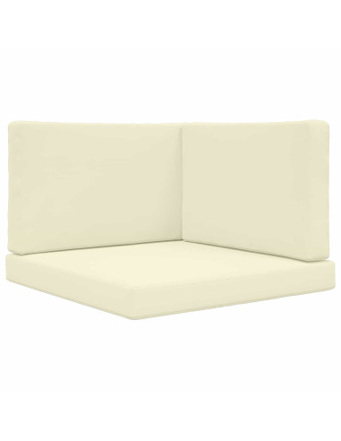 Cuscino per divano da esterno 3 pcs Crema Poliestere