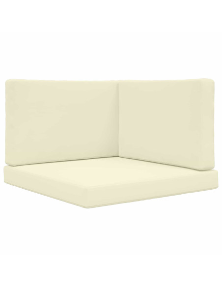 Cuscino per divano da esterno 3 pcs Crema Poliestere