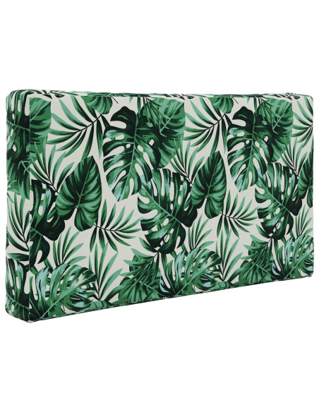 Cuscino per divano da esterno 3 pcs Motivo Foglia Poliestere