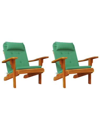 Cuscini per sedie 2 pcs Verde 58 x 77 x 4,5 cm Tessuto Oxford