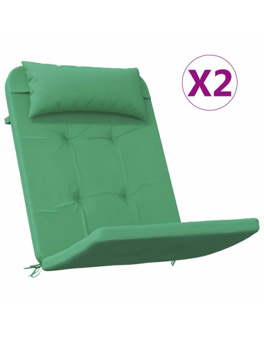 Cuscini per sedie 2 pcs Verde 58 x 77 x 4,5 cm Tessuto Oxford