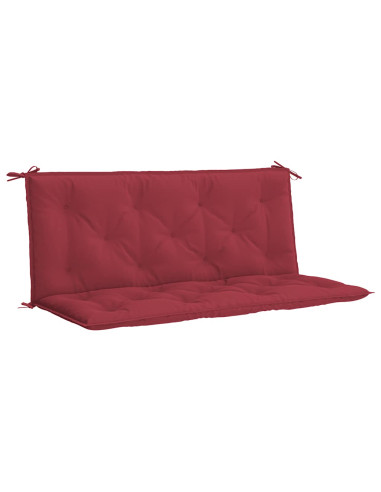 Cuscini per Panca 2 pz Rosso Vino 120x50x7 cm in Tessuto Oxford