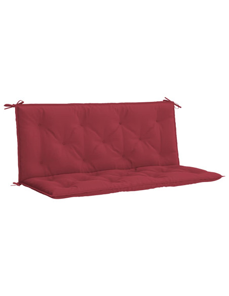 Cuscini per Panca 2 pz Rosso Vino 120x50x7 cm in Tessuto Oxford