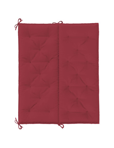 Cuscini per Panca 2 pz Rosso Vino 120x50x7 cm in Tessuto Oxford