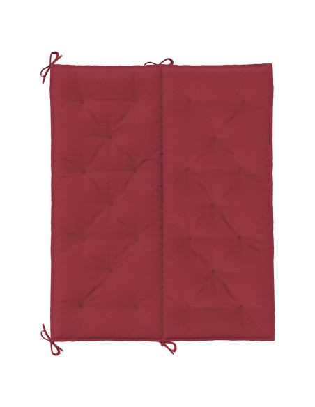 Cuscini per Panca 2 pz Rosso Vino 120x50x7 cm in Tessuto Oxford