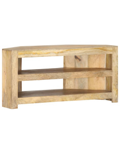 Mobile Porta TV Angolare 90x45x45 cm in Legno Massello di Mango 2
