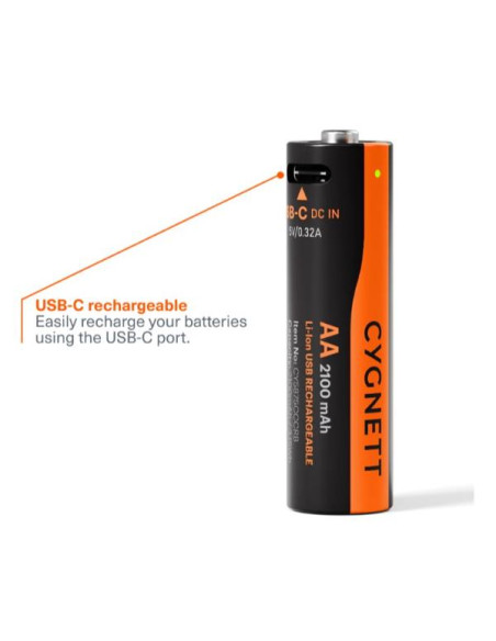 AA USB-C RECHARGEABLE BATTERY 4PZ.