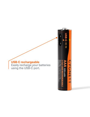 AAA USB-C RECHARGEABLE BATTERY 4PZ.