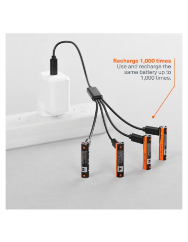 AAA USB-C RECHARGEABLE BATTERY 4PZ.