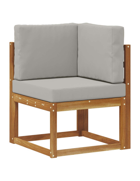 Set divani con cuscino 6 pcs Grigio Naturale e Chiaro