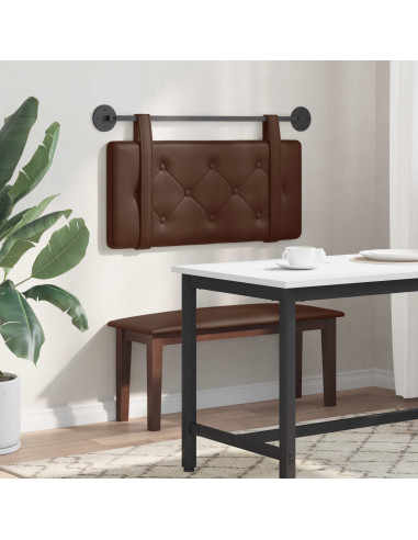 Testata appesa Montaggio a parete Marrone 80 cm Pelle Sintetica