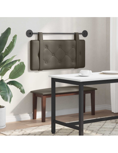 Testata appesa Grigio 90 x 55 x 5 cm Pelle Sintetica